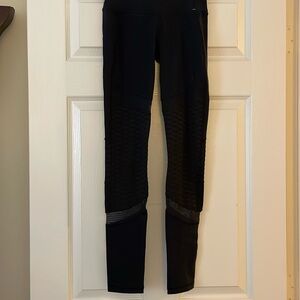 CALIA Women's Sheer Mesh/Black No Pocket Leggings (XS)